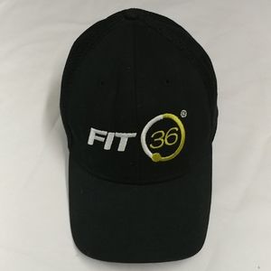 Fit36 black baseball cap, w/White-Green logo